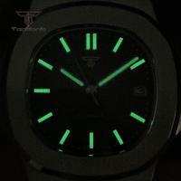 Reloj Automático Tandorio Cuadrado 40mm Para Hombre Acero Inoxidable NH35 Multicolor Dial Cristal De Zafiro Fecha Luminoso Mecánico De Pulsera - details 15