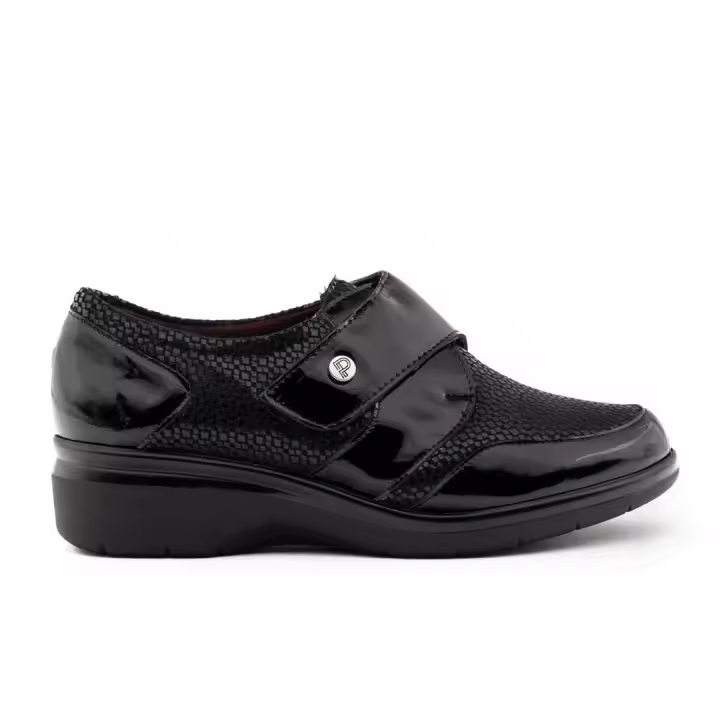 Zapato De Mujer Velcro Pitillos 5311 Negro - 1