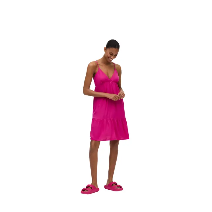 Ysabel Mora - Vestido midi con vuelo fucsia - 1
