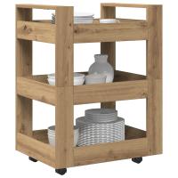 Carro de cocina vidaXL Roble Artisan 60x45x80 cm Madera de ingeniería - details 2