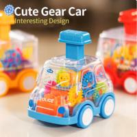 Coche De Juguete Para Bebés Con Engranajes Transparentes Y Fuerza De Arrastre Regalo De Cumpleaños Para Niños Y Niñas Coche De Plástico ABS Sin Batería Colorido - details 0