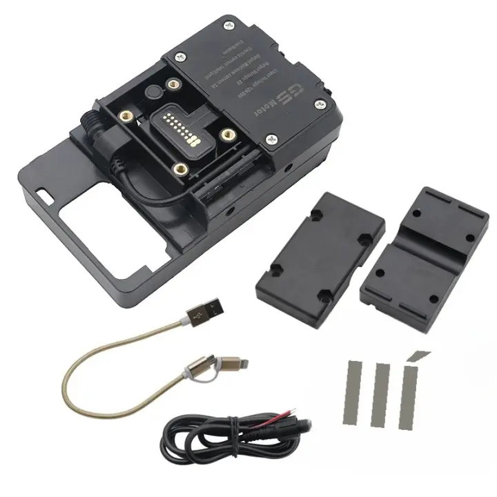 Soporte De Navegación Para Móvil En Motocicleta Negro Carga USB Compatible Con R1200GS F800GS ADV F700GS R1250GS CRF 1000L F850GS F750G Accesorio De Motocicleta - 1