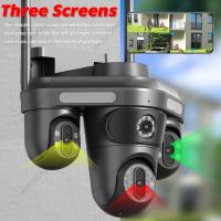 Cámara De Seguridad IP 12MP 6K HD Wifi Exterior Con Pantalla Tríplice Pantalla 360° PTZ CCTV Inalámbrico Smart IP1C360 Para Hogar - details 2