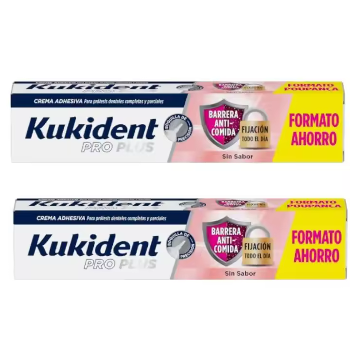 KUKIDENT PRO PLUS BARRERA ANTICOMIDA SIN SABOR DUPLO 40+40G - 1