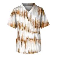 Camiseta De Enfermería Para Hombres Con Manga Corta Blusa De Trabajo En Clínica Uniforme De Hospital Estilo Casual De Algodón Y Poliéster - details 6