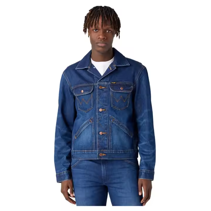 Ropa hombre Chaquetas Wrangler Chaqueta Vaquera 124mj Azul - 1