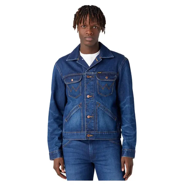 Ropa hombre Chaquetas Wrangler Chaqueta Vaquera 124mj Azul - 1