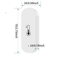 Sensor De Temperatura Y Humedad Inteligente WiFi Compatible Con Alexa Y Google Home Batería Incluida Seguridad Para El Hogar - details 4