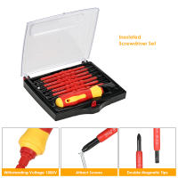 Juego De Destornilladores Insulados 7 En 1 1000V Con Bits Magnéticos De Fijación Para Electricistas Herramientas De Reparación - details 1