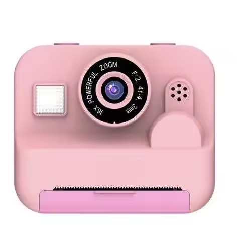 Cámara de Fotos Instantáneas - Doble Cámara Fotos Infantil con Papel de Impresión y Tarjeta SD de 32G, Regalo para Niños de 3 a 14 años - 1