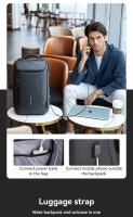 Mochila De Negocios impermeable para hombre, morral de viaje para ordenador portátil con carga USB, se adapta a ordenador portátil de 17 pulgadas y equipo técnico - details 5