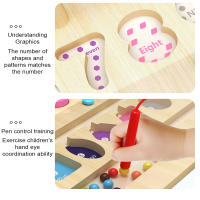 Juego De Puzzle Magnético De Colores Y Números Tablero De Laberinto De Madera Para Niños Montessori Desarrollo De Habilidades Motoras Finas - details 7