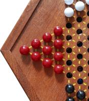 Juego de Mesa de Damas de Madera con Canicas, incluye 60 Canicas, con diseño de Caja para un almacenamiento fácil, adortado para Mesa familiares. - details 0