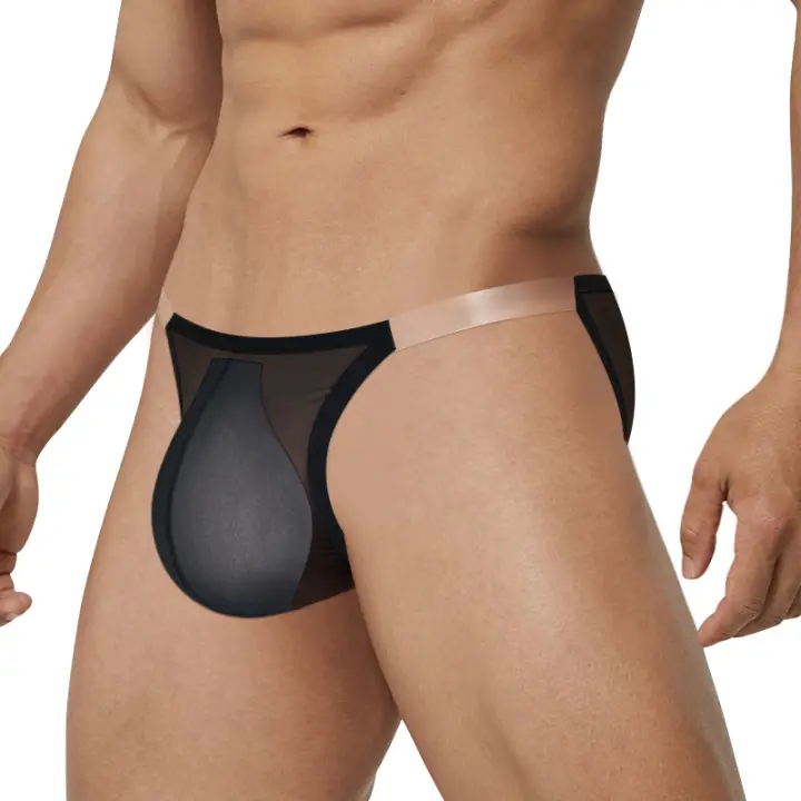 Nueva Bragas Para Hombre Sexy De Nylon Transparente Jockstrap Briefs Rápido Secado Calzoncillos Hombre Bajo La Cintura - 1