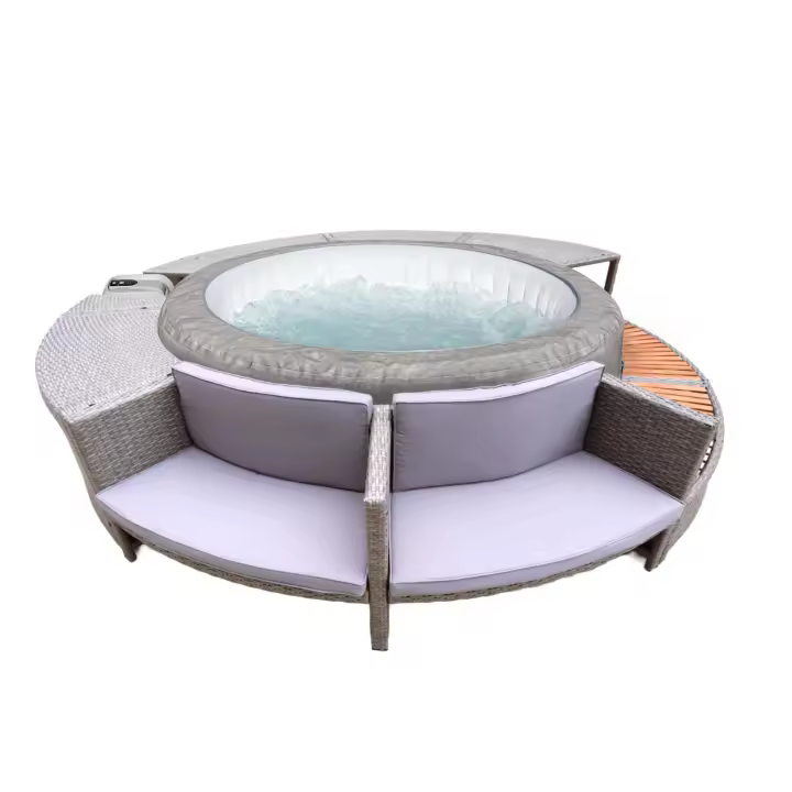 K2O Spa Hinchable Bestway Zurich Ø180x66 cm Airjet + Revestimiento K2O Full Surround 180 279x40x56 cm Borde para Spa Cir - 1