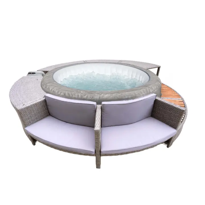 K2O Spa Hinchable Bestway Zurich Ø180x66 cm Airjet + Revestimiento K2O Full Surround 180 279x40x56 cm Borde para Spa Cir - 1