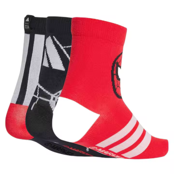 Calcetines Adidas Marvel Spider Man Pack 3 para niños unisex en color rojo - 1