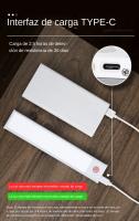 Lámpara Nocturna Con Sensor De Movimiento USB Tipo-C Luz LED De Tres Colores Para Armario De Cocina Dormitorio Iluminación Interior - details 10