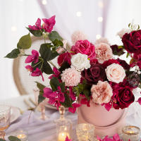 25pcs Flores Artificiales De Dalia Rosa Blush Con Tallos Para Boda DIY Centros De Mesa De Baile De Novia Decoración Del Hogar - details 7