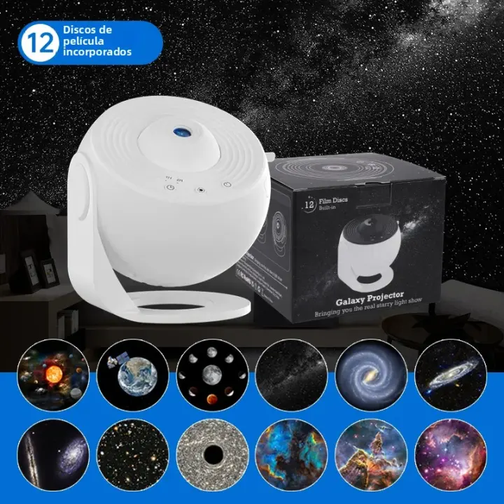 Proyector De Galaxia Luz Nocturna Estrella Planetario Para Adultos Rotación 360° Decoración De Habitación Para Juego Y Teatro - 1