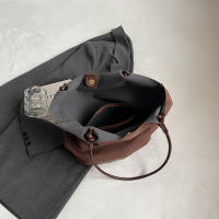 Bolso De Hombro De Seda Sintética Con Cierre Magnético Bolso De Mano Casual Para Otoño E Invierno Color Sólido Bolsos Clásicos Para Comunicación Diaria - details 22