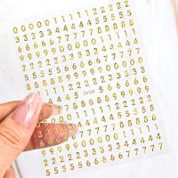 Juego De 5 Piezas De Letras Y Números 3D Adhesivos Para Uñas DIY En Oro Y Plata Decoración Para Manicura Herramientas De Accesorios De Uñas - details 7