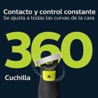 Recortadora, Barbero y Afeitadora Philips OneBlade Pro 360 QP6542/15 - Cara y Cuerpo, Recorta, Perfila y Afeita, Batería 90min, 14 Ajustes Corte, Seco y húmedo, Cable para carga USB incluido. No incluye cargador - details 2