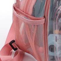 Mochila Transparente Impermeable Grande Para Niñas Y Niños Estilo Moderno Y Fashion Material PVC Con Cierre De Cremallera - details 19