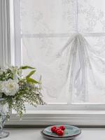 Cortina De Lace Blanca Con Flor Para Cocina Y Dormitorio Estilo Romántico Francés Partition De Tela De Poliéster 100% Para Ventana Instalación En Techo - details 7