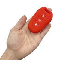 Banner - Funda silicona mando llave de coche 3 botones compatible con Peugeot Rojo