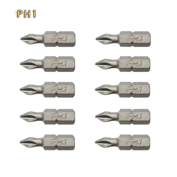 Juego De 10 Piezas De Brocas Eléctricas Hex Shank PH PZ De Acero De Aluminio PH1 PZ1 PH2 PZ2 PH3 PZ3 Para Tornillos 25mm - 1
