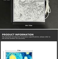 Lámpara De Noche LED Artística De Van Gogh Estrella De La Noche Decoración Para Habitación Y Sala De Estar 3 Modos De Luz Fría Neutra Caliente - details 9