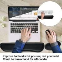 Almohadilla De Muñeca Para Teclado Y Ratón Ergonómica De Espuma De Memoria Y No Derrapante Para Oficina Juego PC Laptop - details 15