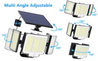 Lámpara Solar Exterior Con 3 Modos De Iluminación 348LED Luz De Pared Con Sensor De Movimiento PIR Impermeable Para Jardín Y Garage - details 4