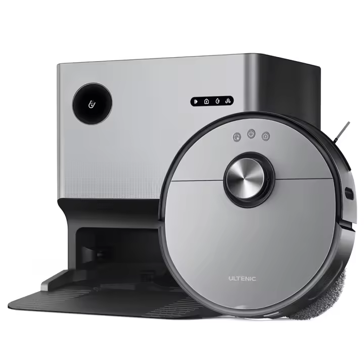 Aspiradora robot Ultenic MC1 con estación totalmente automática, succión de 5000Pa, mapeo dual, secado con aire caliente, bolsa de polvo de 3L, batería de 5200mAh, tiempo de funcionamiento máximo de 180 minutos, control de APP/voz - 1