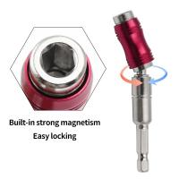 Anillo Magnético Para Destornillador 1/4 Hexagonal Con Rodillo De Extensión 0-20° Soporte De Cambio Rápido Y Punta De Destornillador Herramientas Manuales De Carbono Alto - details 4
