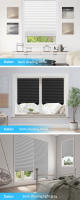 Cortinas De Blackout Con Pliegues Para Rollos Zébra No Tejidas Alta Protección Solar Para Dormitorio Sala De Estar Baño Balcon Decoración - details 7