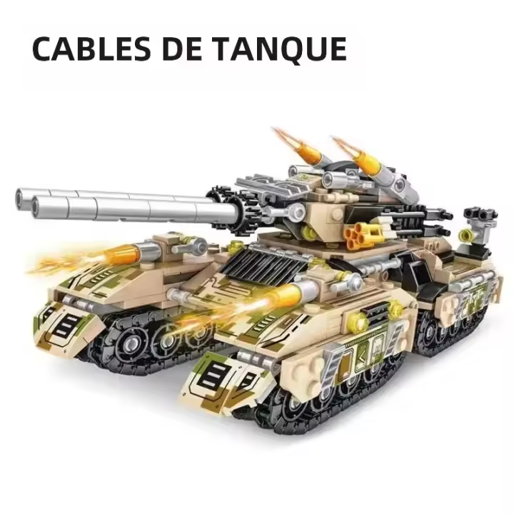 Bloques De Construcción DIY 8 En 1 Para Niños Y Adultos Modelos De Vehículo Militar Tanque Y Avión Juguetes Educativos Para Niños - 1
