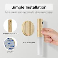 Lámpara De Pared LED Recargable Con Sensor De Movimiento Inteligente Luz Nocturna Magnética Portátil Para Pasillo Y Escaleras - details 6