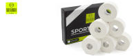 KALAHARI 6 X Tape Vendaje Deportivo Extra Largo-3,8 cm x 13,7 M-Cinta adhesiva para pendientes Voleibol, Fútbol, Crossfit, Escalada-Esparadrapa Deportivo, Sport Tape, No Elástica, 100% Algodón Blanco - details 0