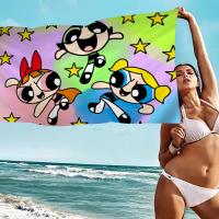 Toalla De Baño P-Power Puff-Girls Para Niñas Toalla De Playa Personalizada Toalla De Piscina Regalo De Vacaciones Toalla De Picnic Toalla De Fiesta Tamaño 30x60 Cm 50x100 Cm Absorbente Y Secado Rápido Poliéster/Celulosa De Paja - details 9