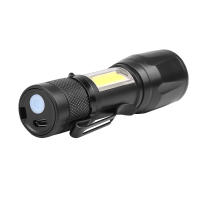 Linterna Táctica Recargable LED Mini COB+XPE Torcha Portátil Para Camping Con Clip De Pluma Zoomable Y Luz Focal Ajustable Impermeable 450 Lumen - details 4