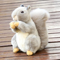 Juguete De Peluche De 20cm Simulación De Ardilla Abrazable Con Castañas Regalo Festivo Para Amigos Y Niños Tipo De Animal: Ardilla Relleno: Algodón PP - details 1