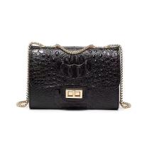 Bolso De Hombro Cruzado Para Mujer 2024 Moda Mediano Con Cadena Satchel PU Con Lining De Cuero Sintético Bolsillo Interior De Cierre De Cremallera Y Hebilla - details 3