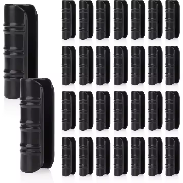 Clip de tubo de edificios de jardín negro de 30 piezas, abrazaderas de plástico para marco de invernadero Clip de película de tubo de PVC, 25mm/0,98" - 1