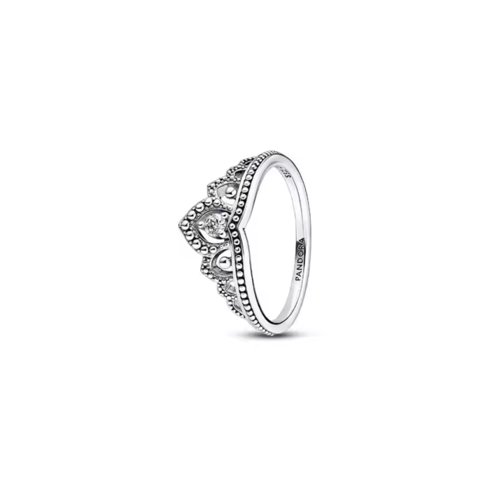 PANDORA Anillo Moments 192233C0 Tiara real, Plata de ley, platino - 1