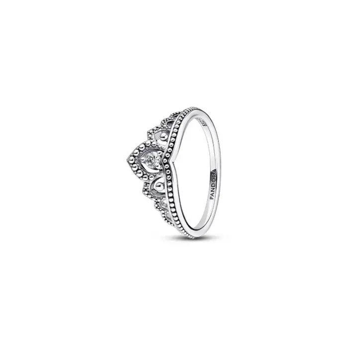 PANDORA Anillo Moments 192233C0 Tiara real, Plata de ley, platino - 1