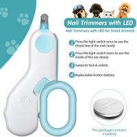 Tijeras De Uñas Para Perros Y Gatos Con Luz LED Adecuadas Para Cuidado Y Peluquería De Mascotas Herramienta De Limpieza Para Pupusas Y Gatitos - details 13