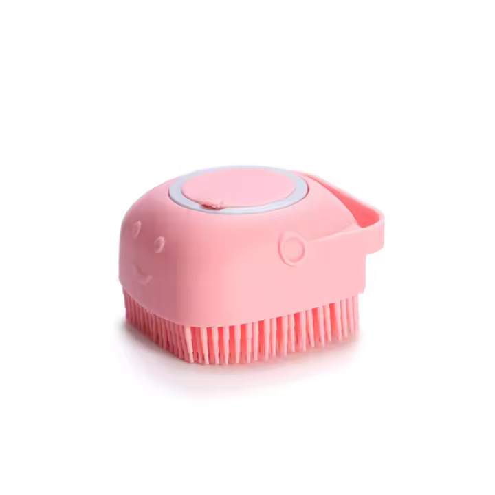 Cepillo De Baño Para Mascotas De Silicona Suave Masajeador Con Gel De Ducha Herramienta Limpia Para Perros Y Gatos Suministros De Peluquería - 1