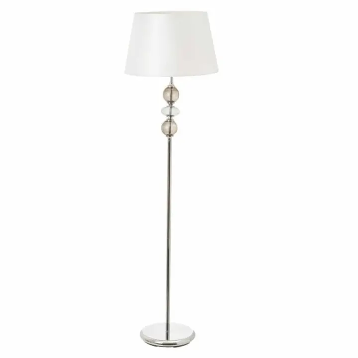 Dcasa Lámpara de pie de metal plateada de 40x144 cm - 1
